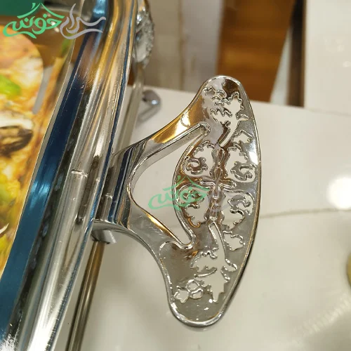 سوفله خوری بیضی متوسط مدل تاجی استیل