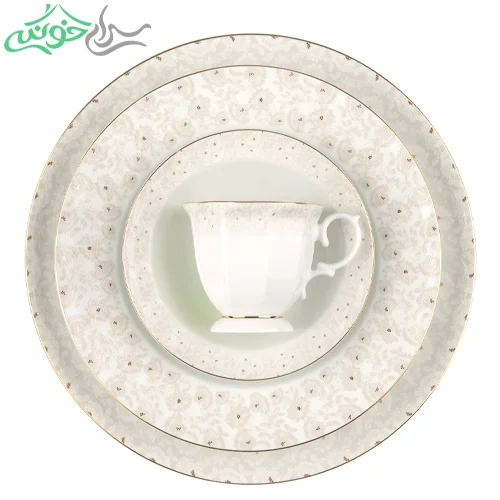 سرویس چینی زرین مدل نئوکلاسیک طرح کارا گلد سرویس چینی زرین مدل نئوکلاسیک طرح کارا گلد