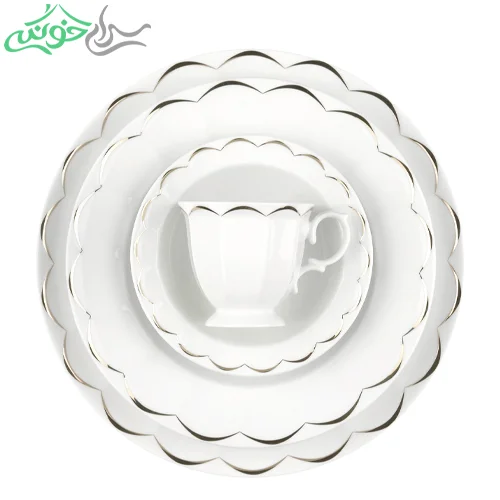 سرویس چینی زرین مدل نئوکلاسیک طرح نارسیس پلاتینی سرویس چینی زرین مدل نئوکلاسیک طرح نارسیس پلاتینی