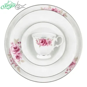 سرویس چینی زرین مدل نئوکلاسیک طرح رز گاردن