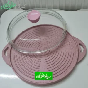 تابه گریل گرد سایز 28 رنگ صورتی